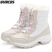 women boots white winter shoes for women ankle boots super warm snow botas de mujer black platform shoes with heels boots female