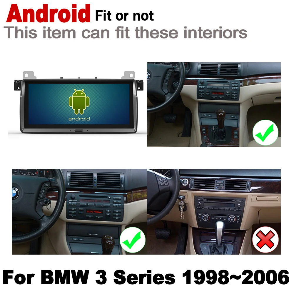 Автомобильный мультимедийный плеер 2 Din для BMW 3 серии E46 1998 ~ 2006 Android радио GPS