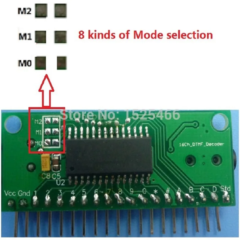 16 канальный DTMF декодер звукового сигнала MT8870 телефонный голосовой декодирующий