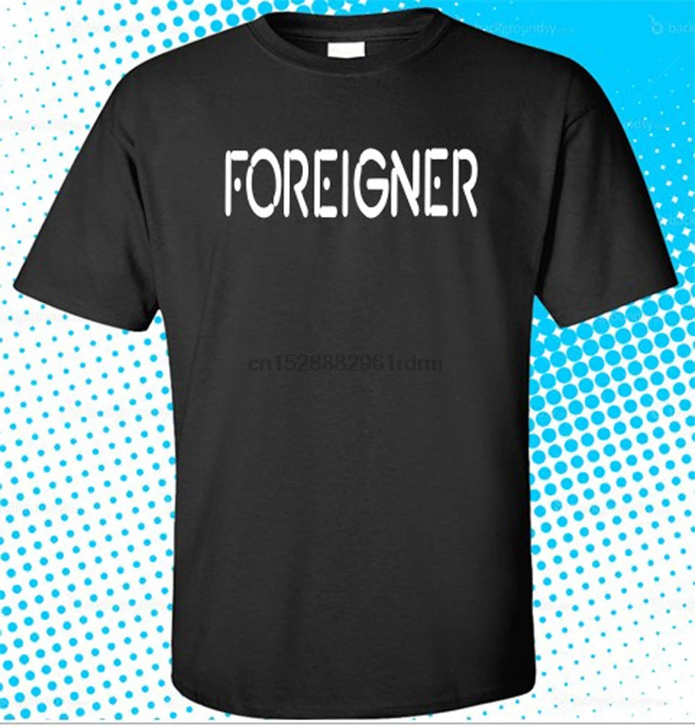 Новинка Мужская черная футболка с логотипом иностранца рок группа легенда
