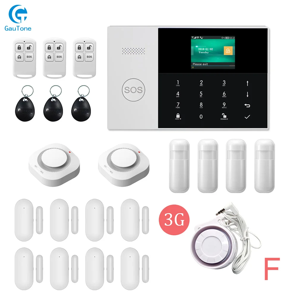 GT-010-3G-PG105-F wifi 3g беспроводная домашняя Интеллектуальная охранная противопожарная Охранная Сигнализация приложение дистанционное управление для iOS и Android - Цвет: GT-010-3G-PG105-F