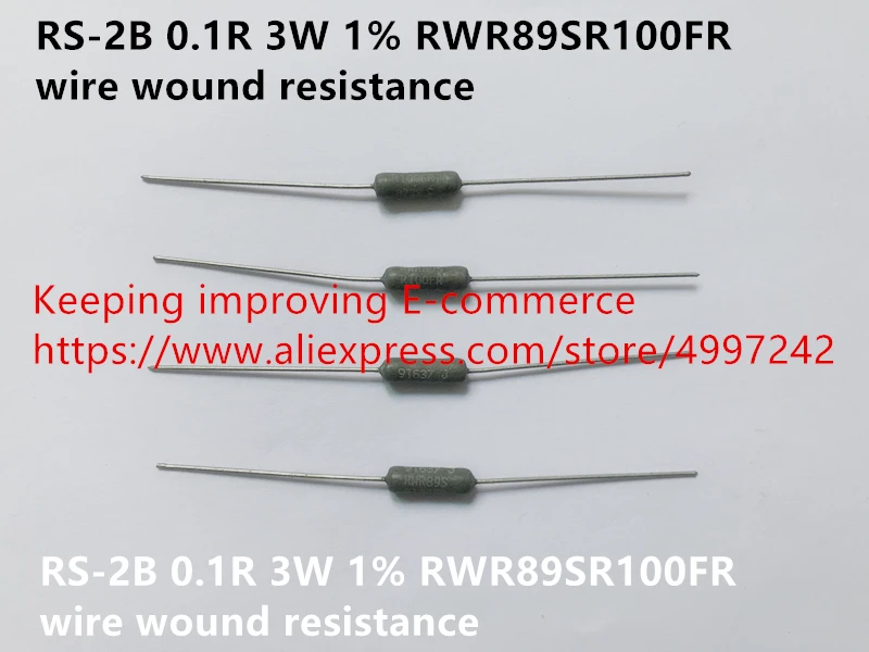 

Original new 100% RS-2B 0.1R 3W 1% RWR89SR100FR wire wound resistance (Inductor)