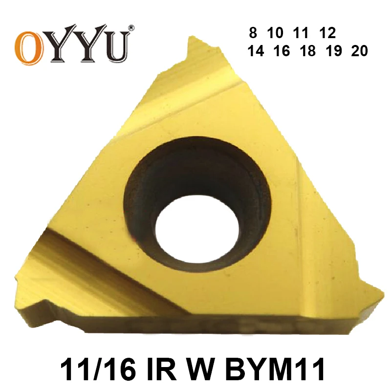 

OYYU 11IR 16IR 8W 10W 11W 12W 14W 16W 18W 19W 20W BYM11 Threading Carbide Inserts Turning Tool CNC Lathe Cutter