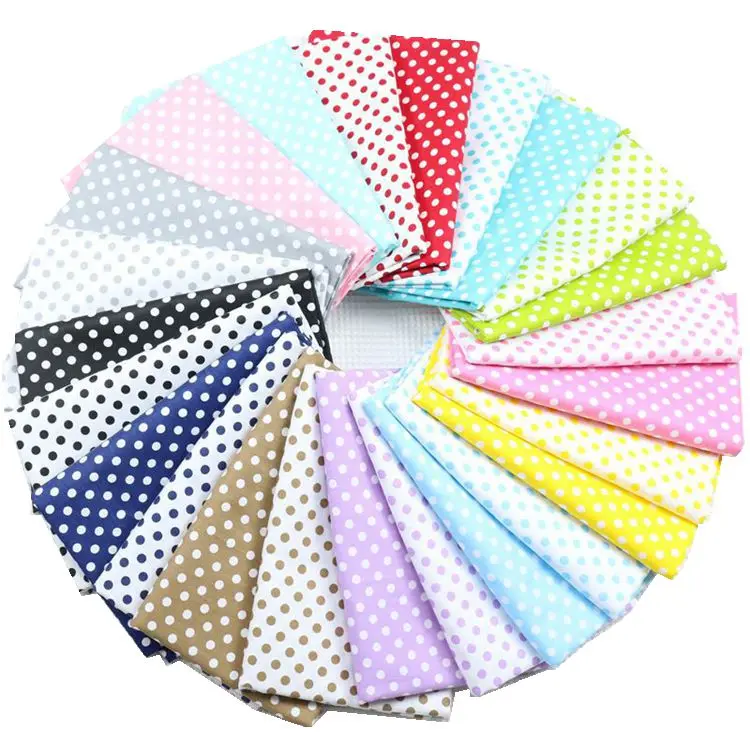 

50*160cm Printed Dot Twill Cotton Fabric,Patchwork Cloth,DIY Sewing Quilting Fat Quarters Material For Baby&Child