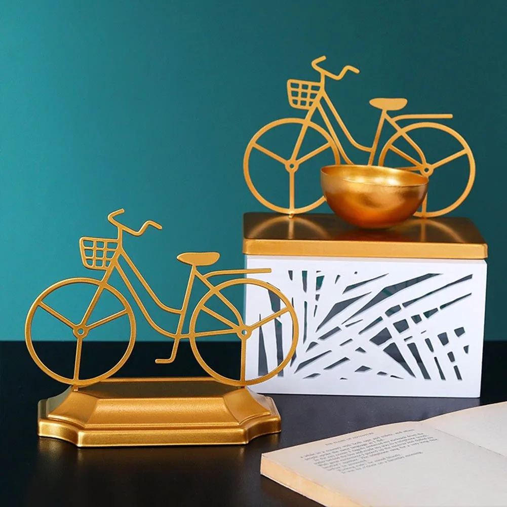 

Nordic Golden Wrought Iron Bicycle Model Ornaments Creative Desktop Decoration Crafts Children Birthday Party Gifts Home Decor
