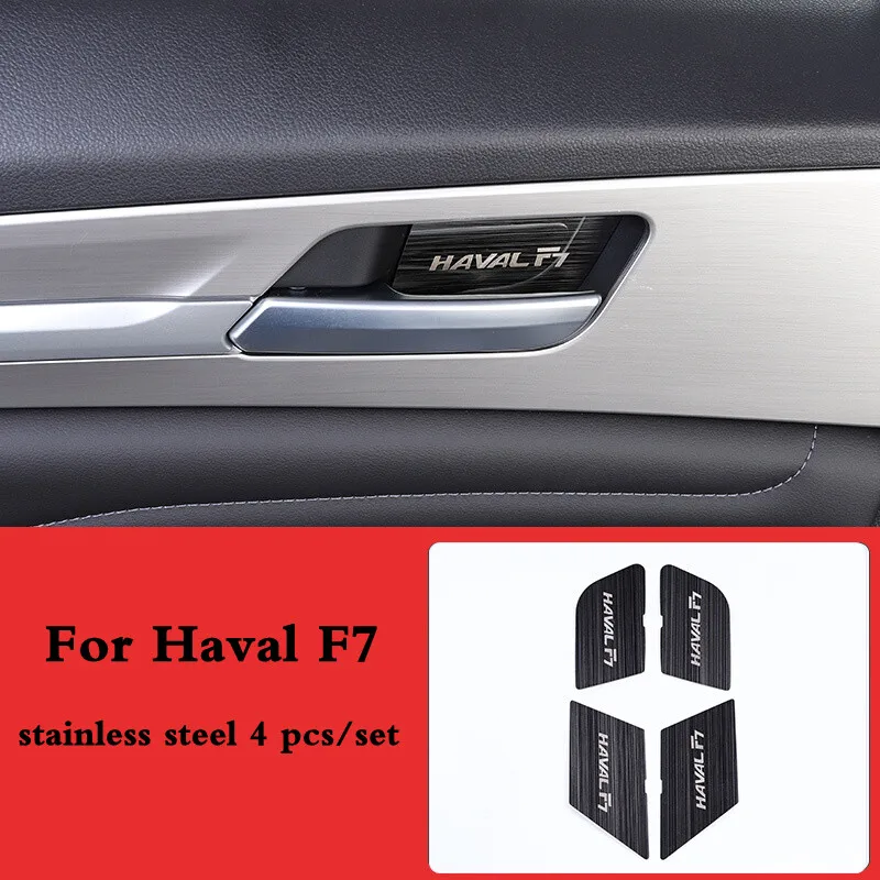 

For Haval F7 F7X 2018 2019 Car Inner Door Handle Bowl Cover Sticker Decoration Stainless Steel Interior Moulding Accessories