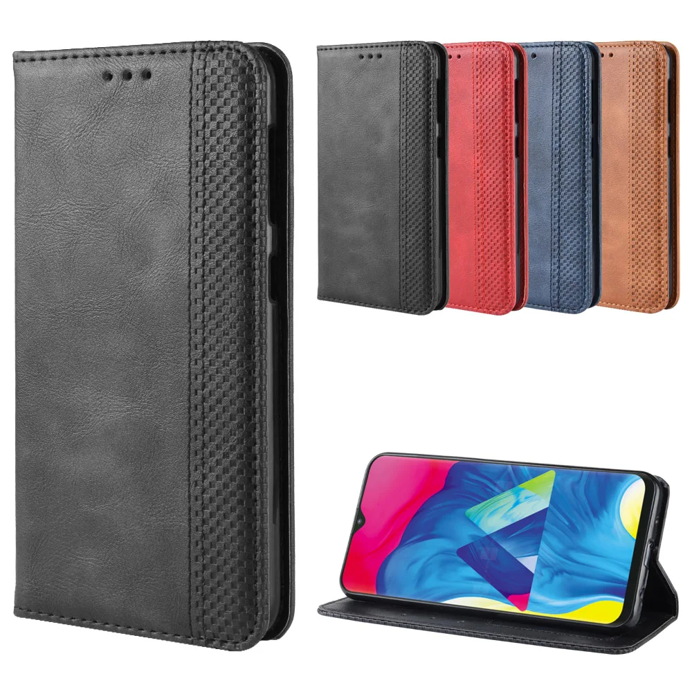 Чехол для samsung M10 M20 M30 M40 кожаный чехол книжка с магнитной застежкой телефона
