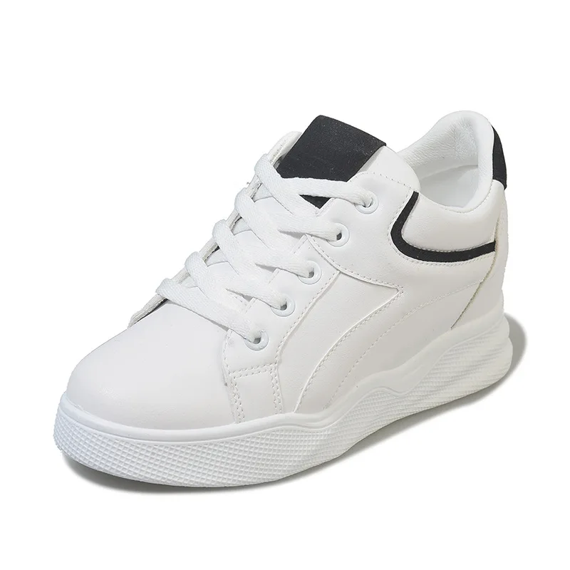 

2019 Autumn New Women's Shoes Burst White Shoes Female Increases Student Sports Shoes Sports Running Women's Shoes