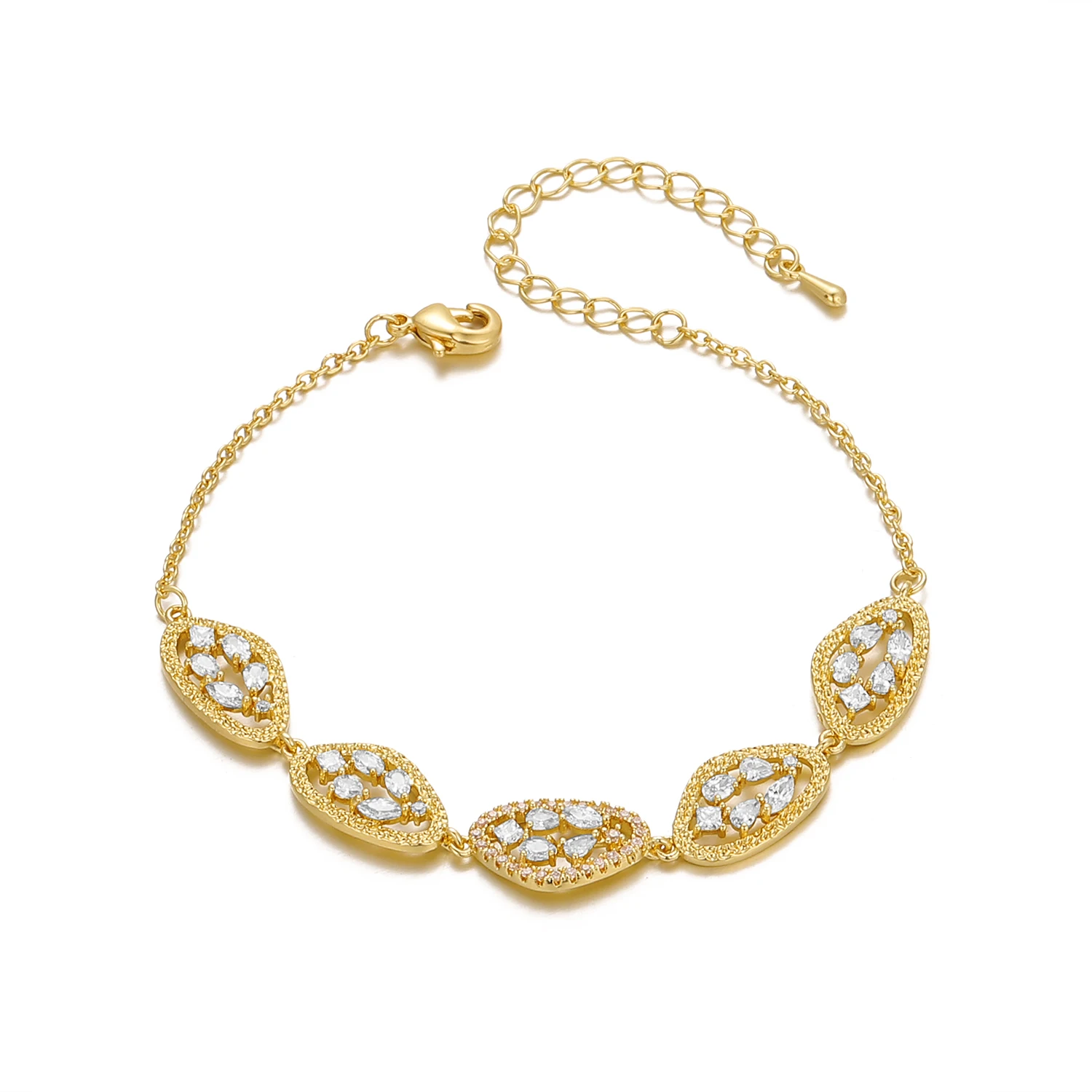 

Water Drop Cubic Zirconia Crystal Women's bracelet Simple and Elegant Female Accessories Gift Wedding Jewelry 2021 Trendy