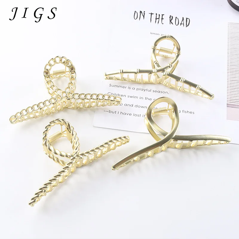 

Заколка-краб для волос женская, металлическая, 1 шт.