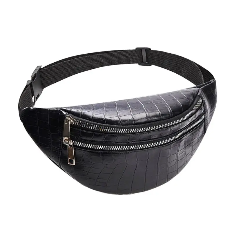 

Women Crocodile Pattern Waist Fanny Pack Belt Pouch Travel Hip Bum Shoulder Bag L9BE