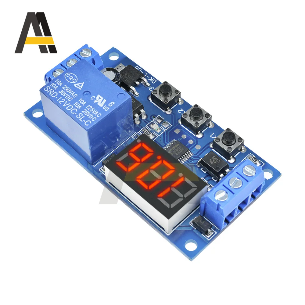 

DC 12V Цифровой реле задержки времени 3 светодиодный знака после запятой цикл запуска таймер задержки переключатель монтажная плата Регулируемый зубчатый Управление модуль