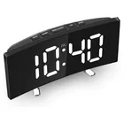 7 дюймов цифровые часы-будильник изогнутый затемнения светодиодные электронные цифровые настольные часы для детей Спальня большое количество настольные часы