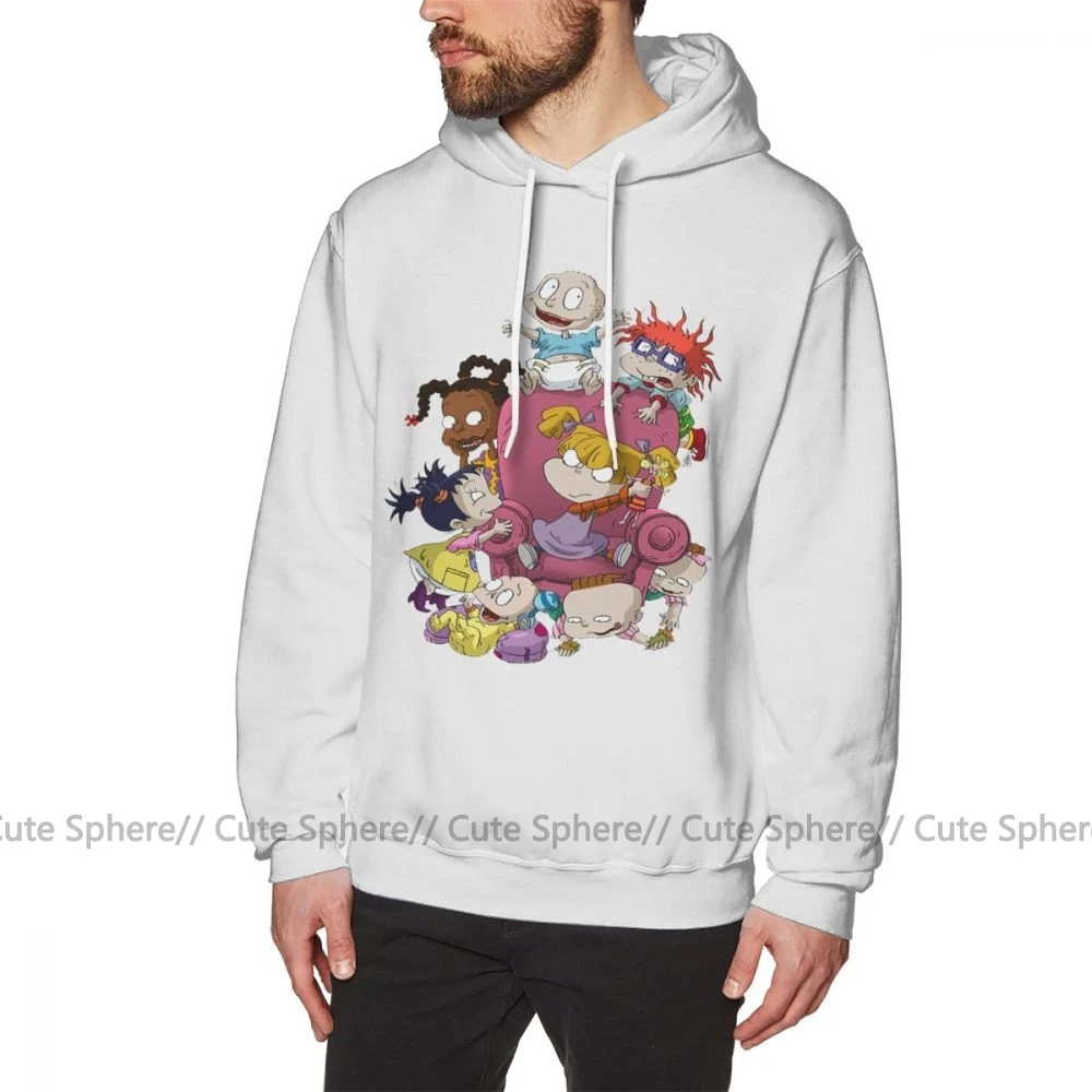 Rugrats худи Rugrats толстовки мужские свободные пуловеры худи белые х длинные красивые хлопковые осенние толстовки - Цвет: White