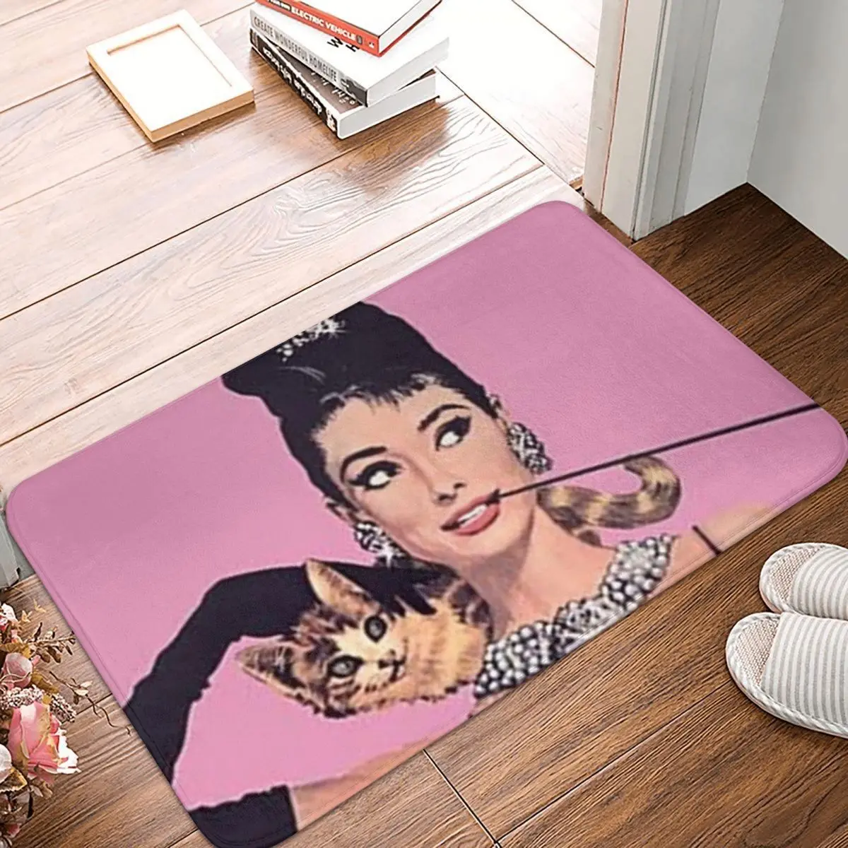 

Коврик Одри Хепберн, нескользящий ковер из полиэстера, для прихожей, кухни, балкона, туалета