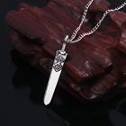 Berserk бренд жертвоприношений кишки ожерелье с кулоном в виде меча черный фехтовальщик кишки металлическое ожерелье для женщин мужчин фанаты Сувенирные ювелирные изделия