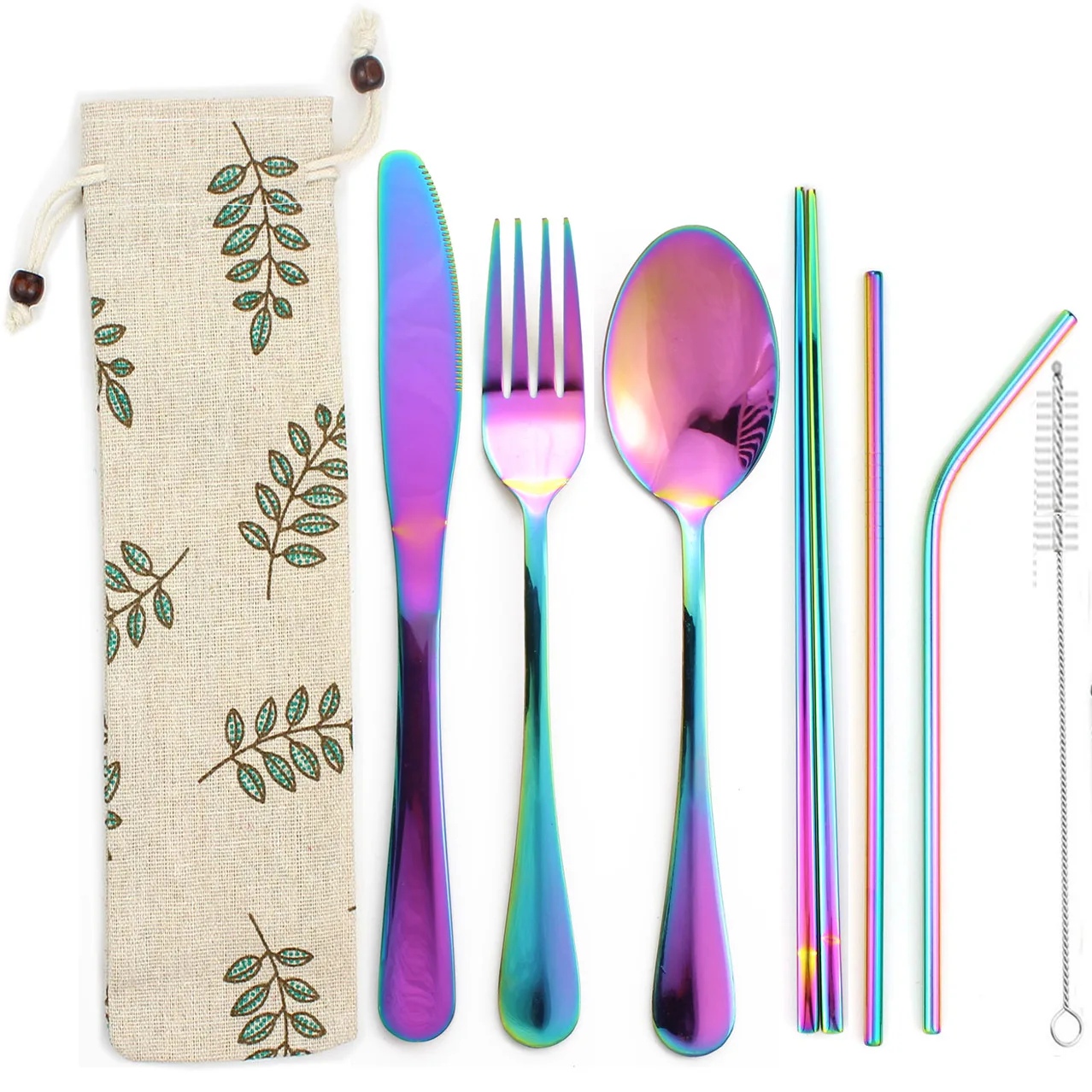 Красочная Женская столовая посуда 8 шт./компл. портативный набор посуды