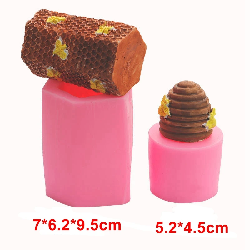 3D Цилиндр пчела соты силиконовая Свеча Форма Мыло глина Сделай Сам торт