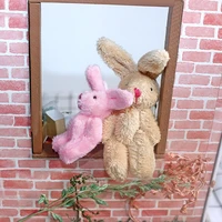 1pcs 112 doll house miniature plush rabbit simulation animal model toy mini decoration dollhouse accessories