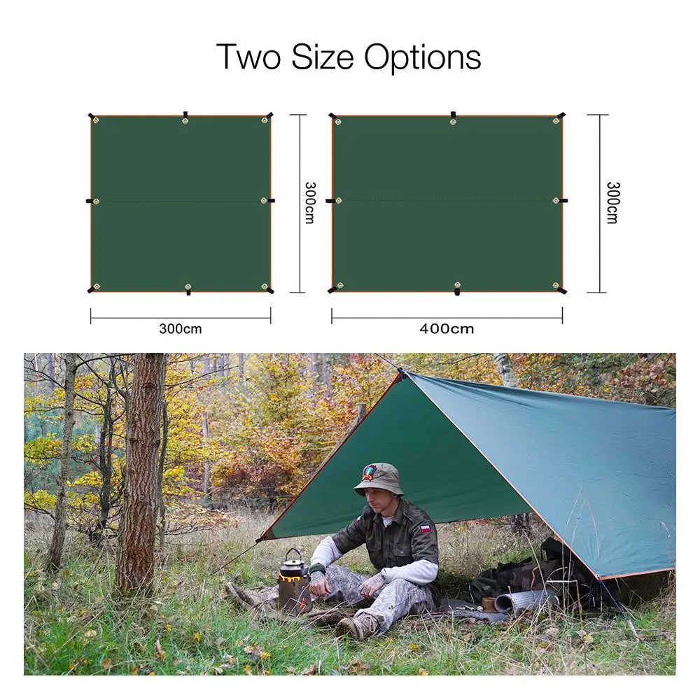 

Waterproof Tent Sunshade Outdoor Rainproof Sunproof Traveling Camping Tent Garden Swimming Sunscreen with Tying Rope and Nails