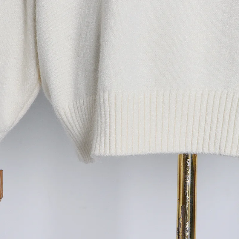 

Women Turtleneck Sweater Hollow Out Knitted Pullovers Jumper