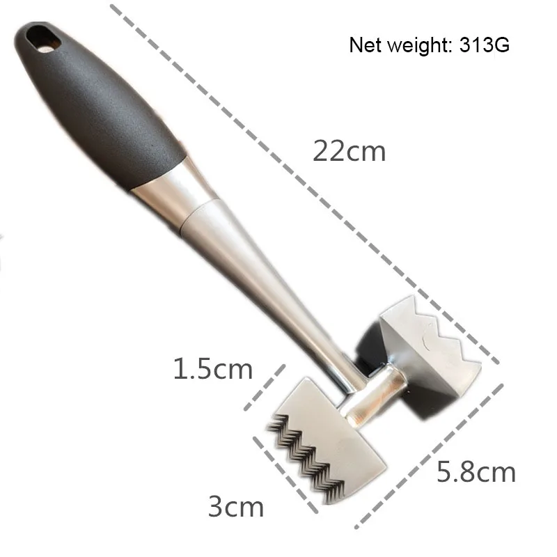 

MENEN Steak Hammer Knock The Meat Hammer Loose Meat Hammer Stainless Steel Zinc Alloy Loose Meat Hammer Kitchen LF93001