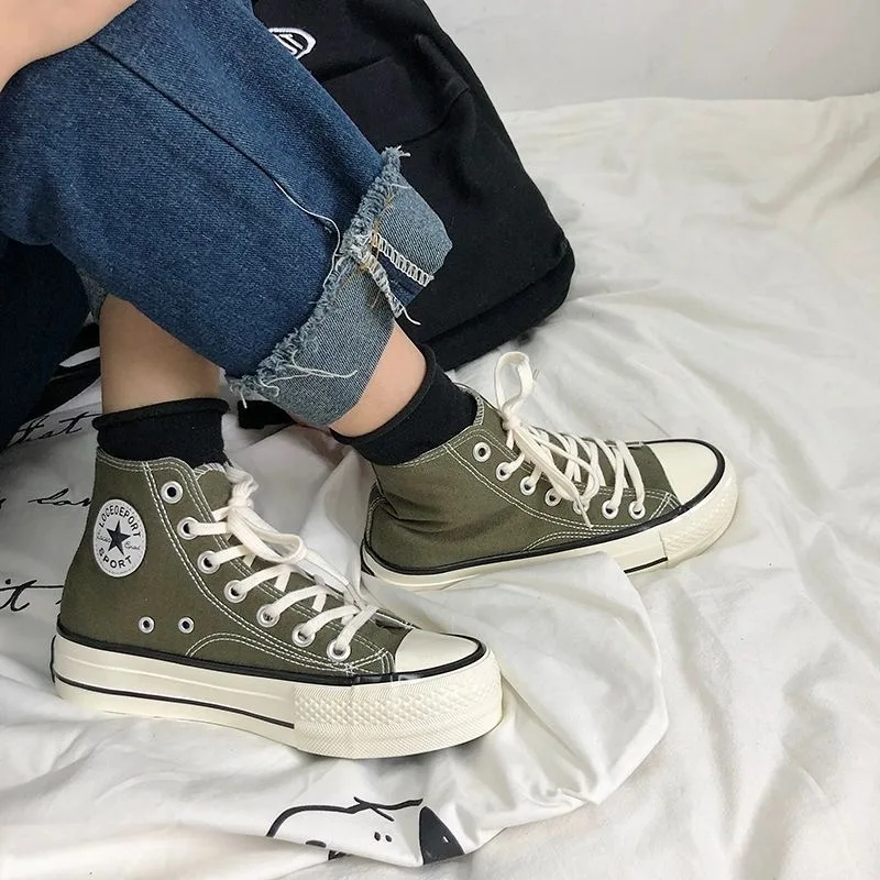 

Women's vulcanized shoes canvas sneakers color women casual shoes comfortable breathable flats shoes woman