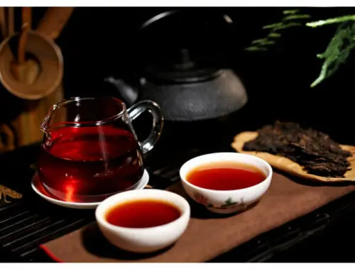 

2018 Yr "Red Dragon" Menghai Golden Buds Ban Zhang Pu-erh Cake Tea Premium Shu Pu-erh 357g Black Ripe