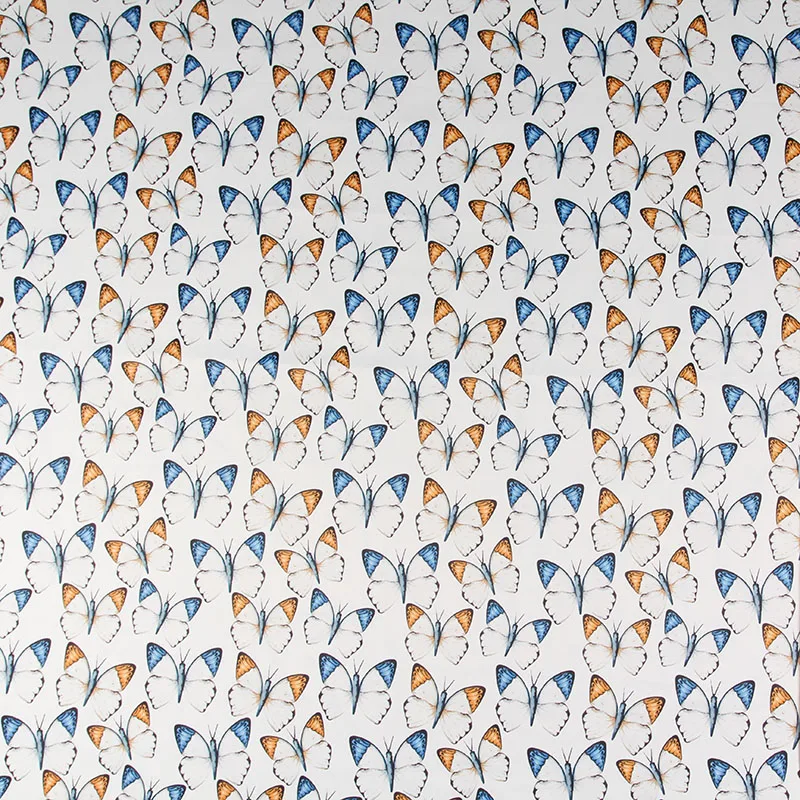 

Japanese and Korean style handmade DIY clothing fabric polyester cotton digital printing butterfly pattern fabric
