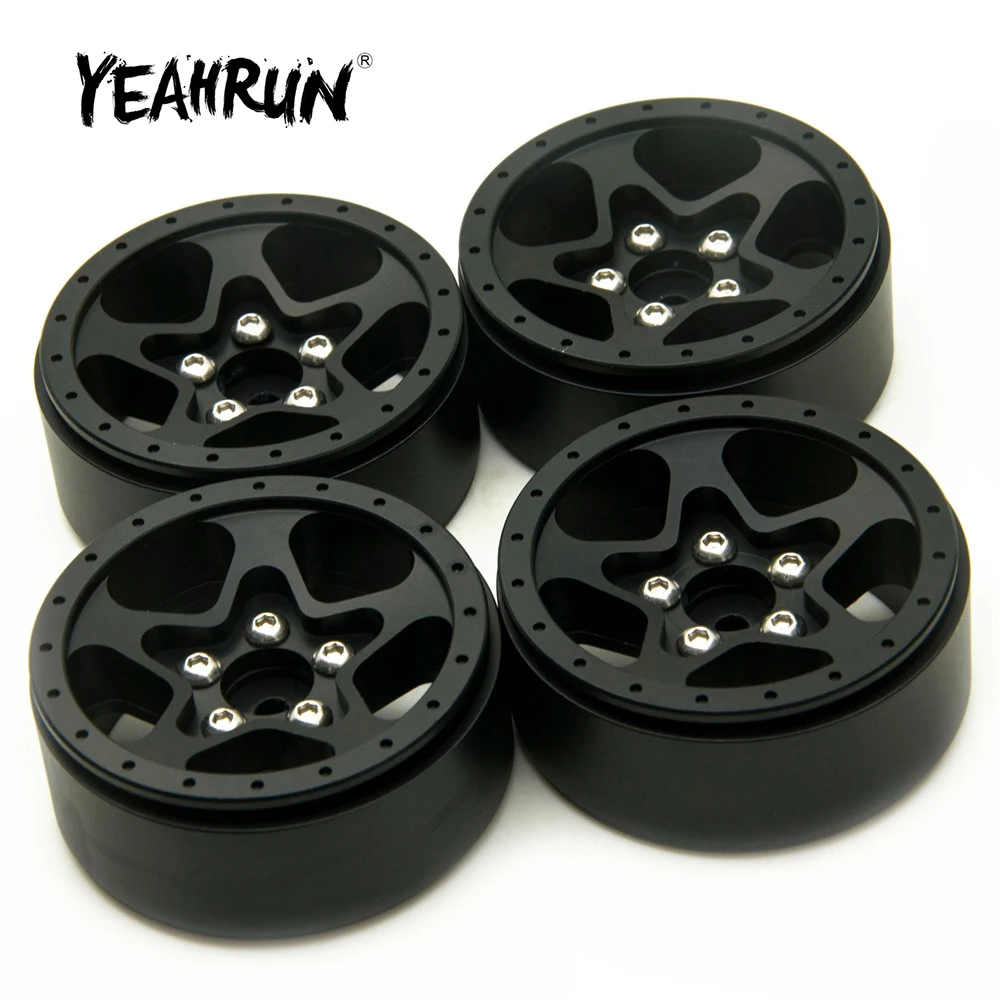 

YEAHRUN 1.9" Metal Alloy Beadlock Wheel Rims Hubs for Axial SCX10 CC01 D90 D110 1/10 RC Crawler Car Upgrade Parts
