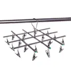 16 зажимов, нержавеющая сталь, ветрозащитная вешалка для белья, сушилка для носков, белья, полотенец, колышки, складная прищепка, крючок, сушилка