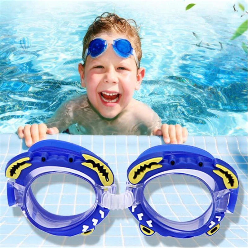 

Children Swimming Glasses Cartoon Kids Swim Caps Ear Plug Professional Fish Crab Eyewear Arena Waterproof Swimming Goggles