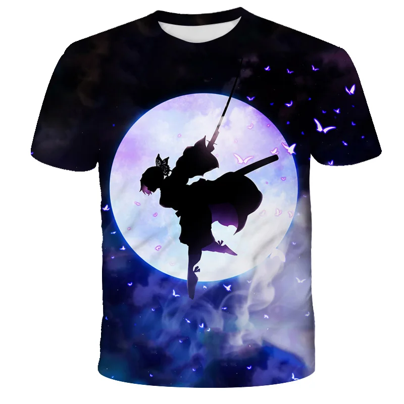 

Baby Boys T-shirt Kimetsu No Yaiba Rengoku Kyoujurou Japan Anime Short-sleeved 3D Printed Graphics Casual Round Neck Girl Shirts