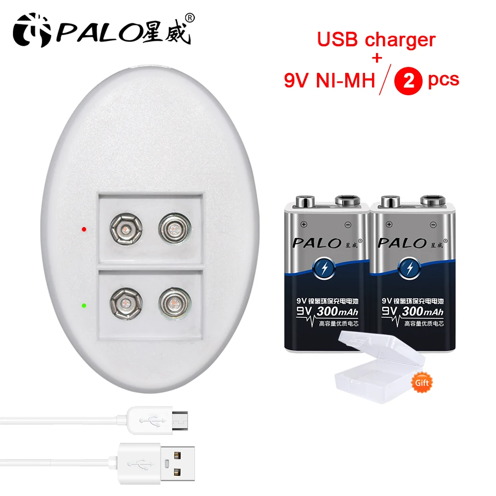 9v nimh аккумуляторная батарея 6f22 и светодиодный индикатор умное зарядное