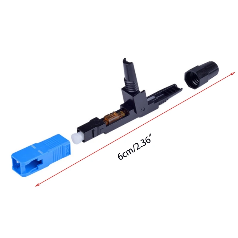 

KX4A 100 шт. Высокая стабильность SC/UPC быстрый соединитель Высокая безопасность холодный соединитель для FTTH ABS материал 60 мм Соединительный инс...