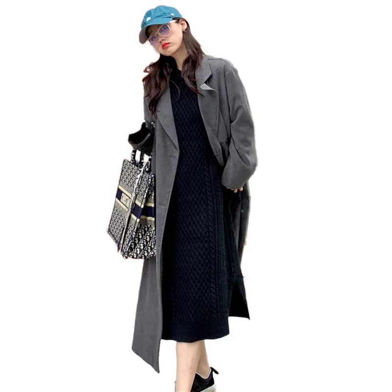 

Women Sweater Dress Pattern Knitting Pullover Fashion Dress Long Sleeve O Neck Fall Winter Warm Sweater Outwear Sweater Dresses