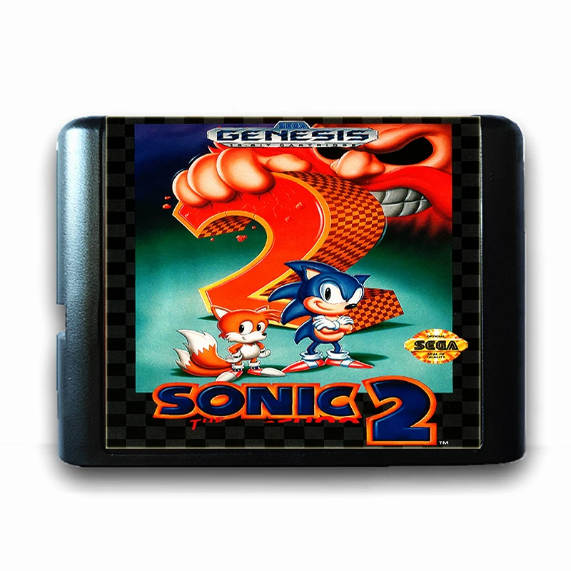 Sonic зубная щётка 2 16 бит для Sega MD карточная игра Mega Drive Genesis игровая консоль PAL США