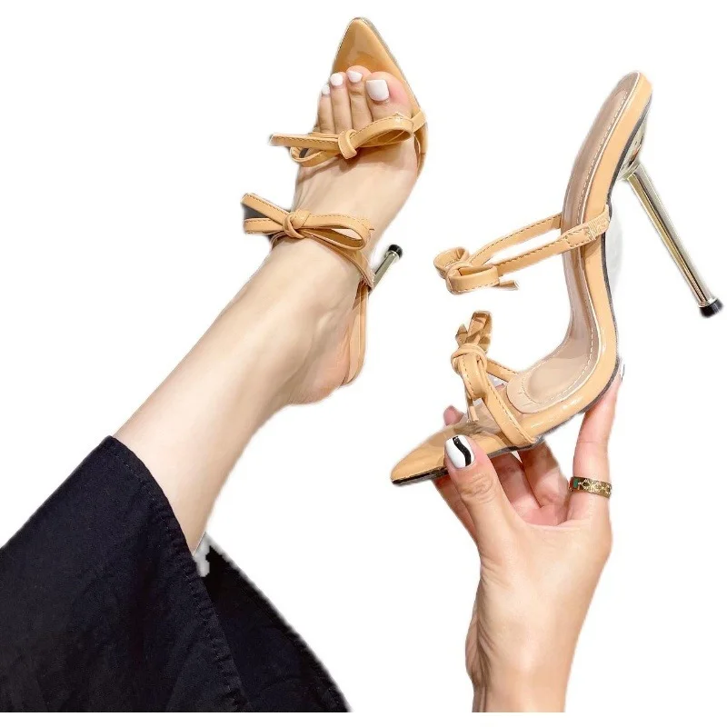 Женские дизайнерские шлепанцы WHNB сандалии на высоком каблуке с бантом-бабочкой