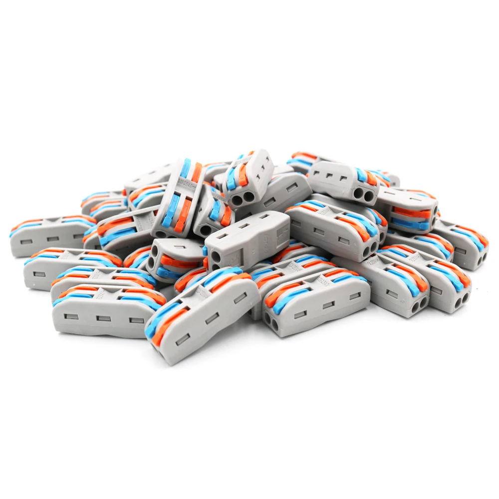 50 шт. PT-2-2 цепи 2 pole мини быстро компактный соединители проводов Универсальный