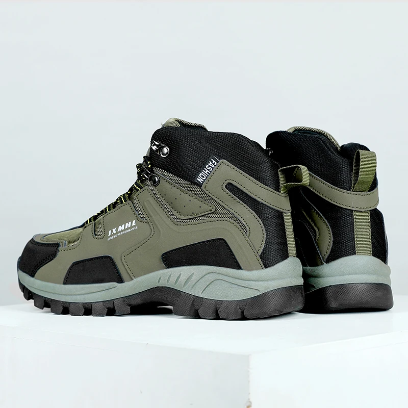 

Autumn/Winter Unisex Mountaineering Boots Brown Gray Mens Outdoor Walking Shoes Plus Size Trekking Hiking Shoes Women