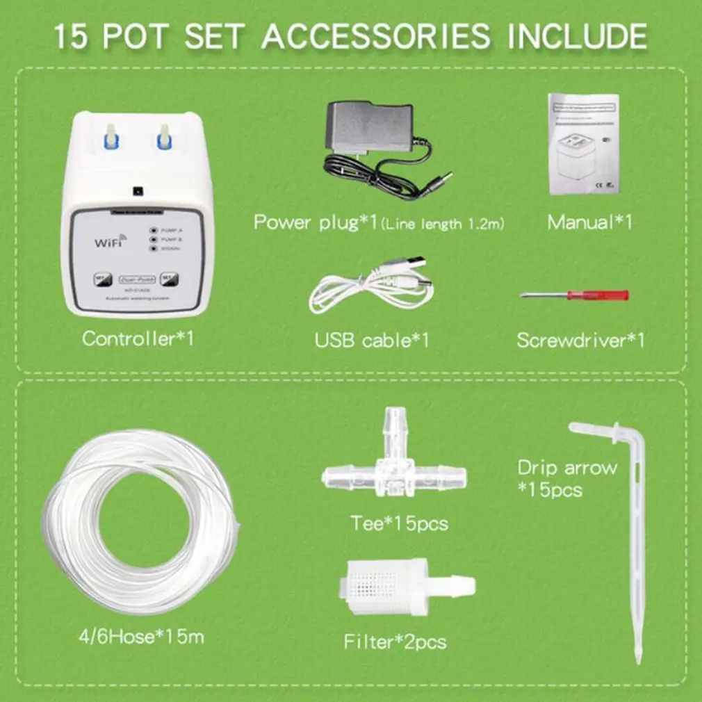 

2021 New WIFI Mobile Phone Control Drip Irrigation System Intelligent Automatic Watering Device Garden Water Pump Timer System