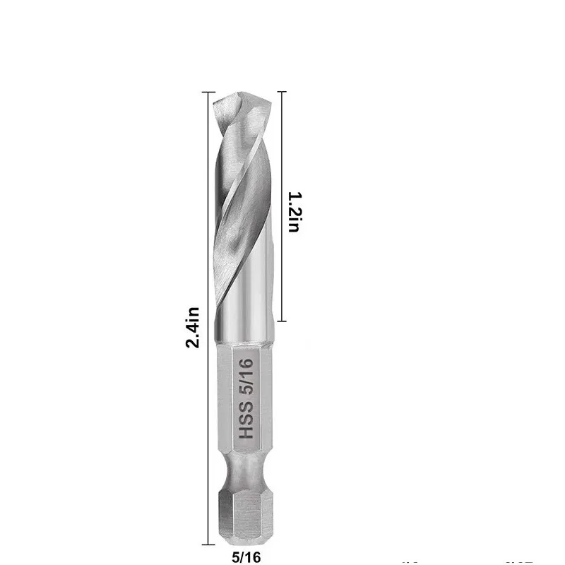 

Stubby Drill Bit Set For Metal Quick Change 1/4\" Hex Shank M2 HSS Metal Power Tool Accessories Woodworking Tools