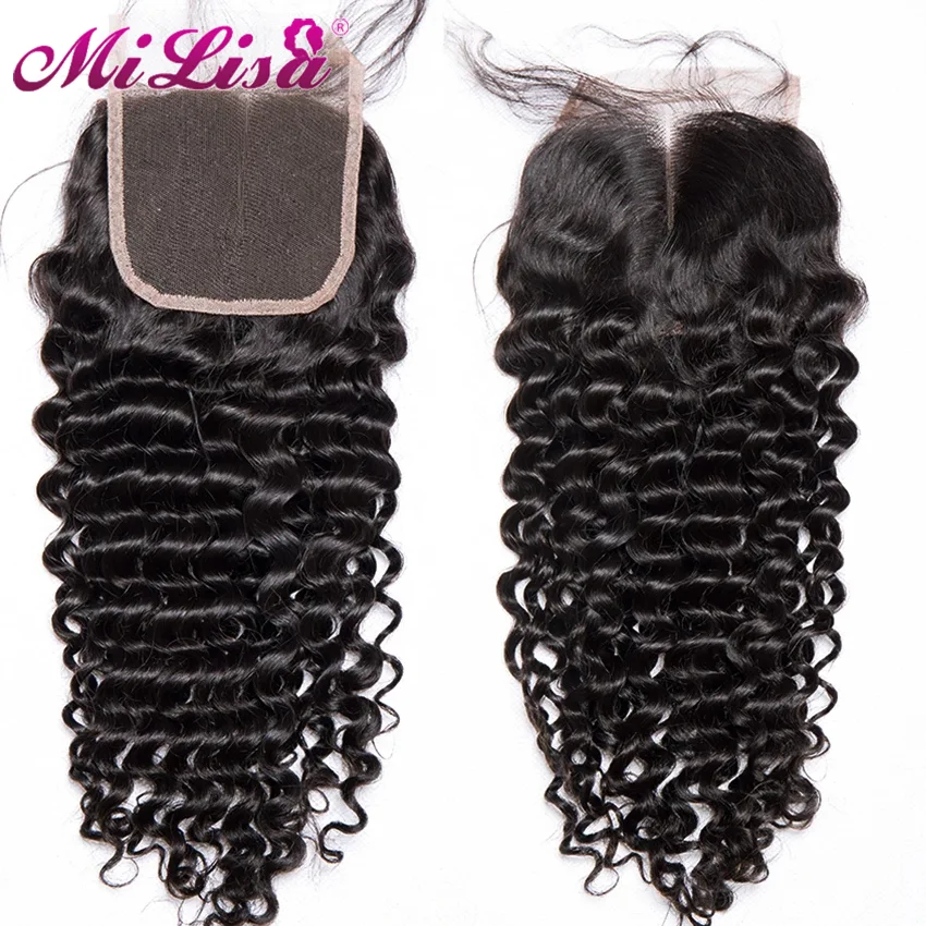 

Brazilian Silk Base Curly Closure Human Hair Closure Hair Extension Curly Wave Lace Closure 100% Human Hair Hair For Tress Dolls
