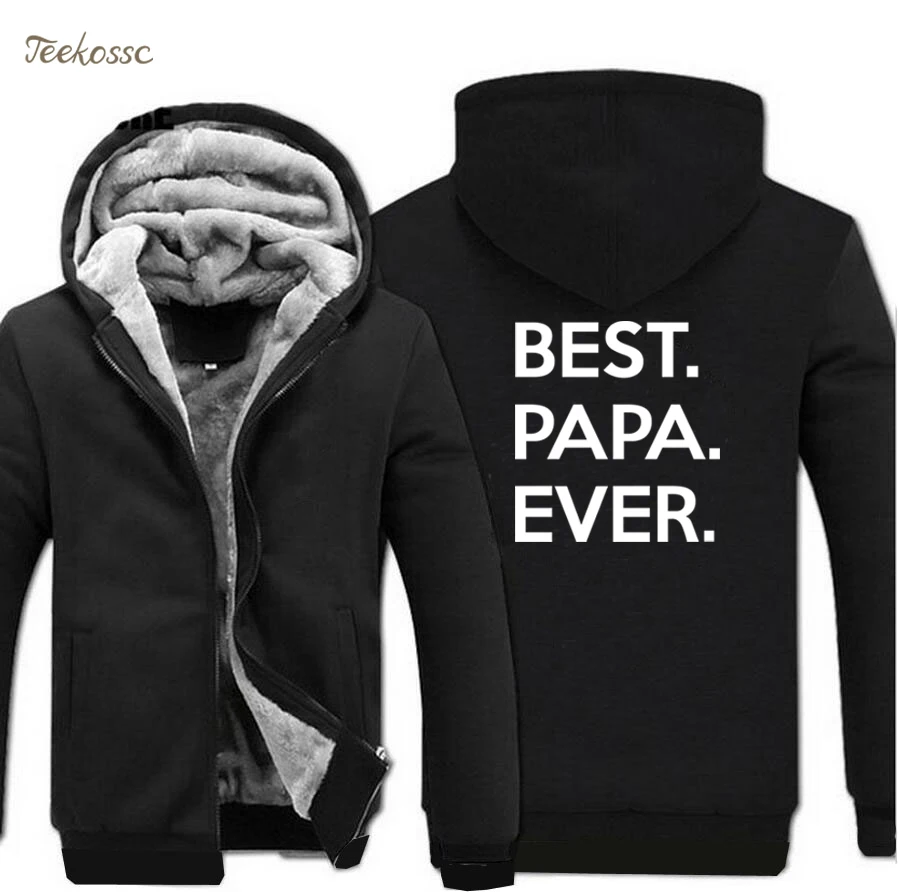 

Best Papa-толстовка с капюшоном для мужчин забавные Толстовка 2021 зимние теплые флисовые куртки с капюшоном и застежкой-молнией, на шнуровке, нов...