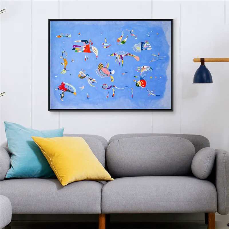 Bleu de Ciel By Wassily Kandinsky Печать на холсте домашний декор Современная Настенная