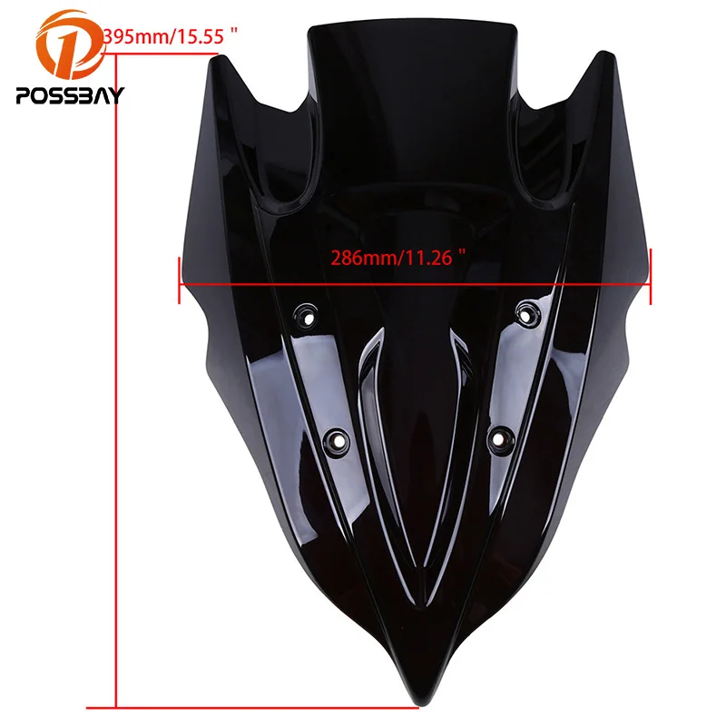 Posbay винтажный черный мотоцикл лобовое стекло Мотоцикл Ветер Дефлектор для Kawasaki