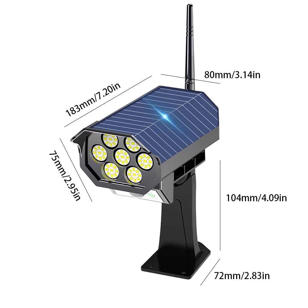 

2021 Powerful Solar Lights Outdoor Motion Sensor Lights With Sensor Simulation Infrared IP65 Flood Light Waterproof For Garden