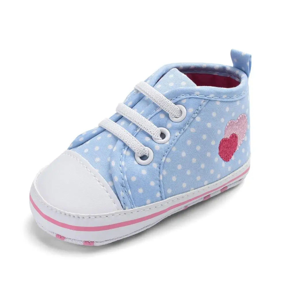 

Cute Baby Girls Love Heart Print Shoes Infant Toddler Anti-slip Sneakers Walkers Soft Sole Infant Toddler Baby Infants Shoes
