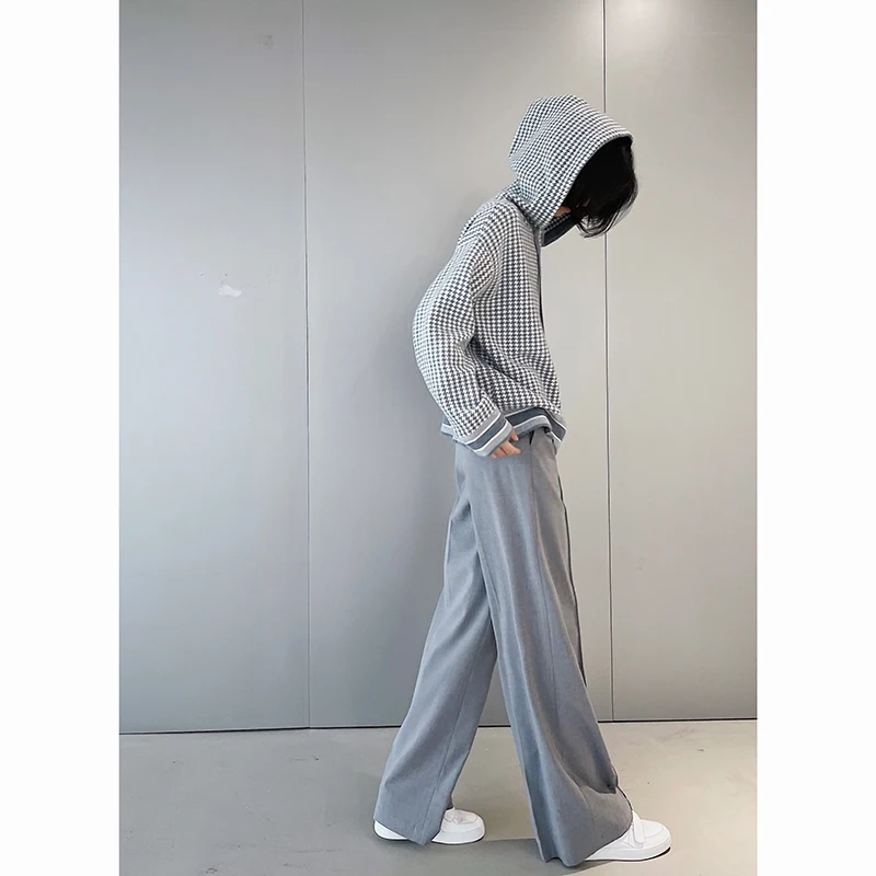 Шерстяной свитер с капюшоном в западном стиле изображением тысяч птиц Женская