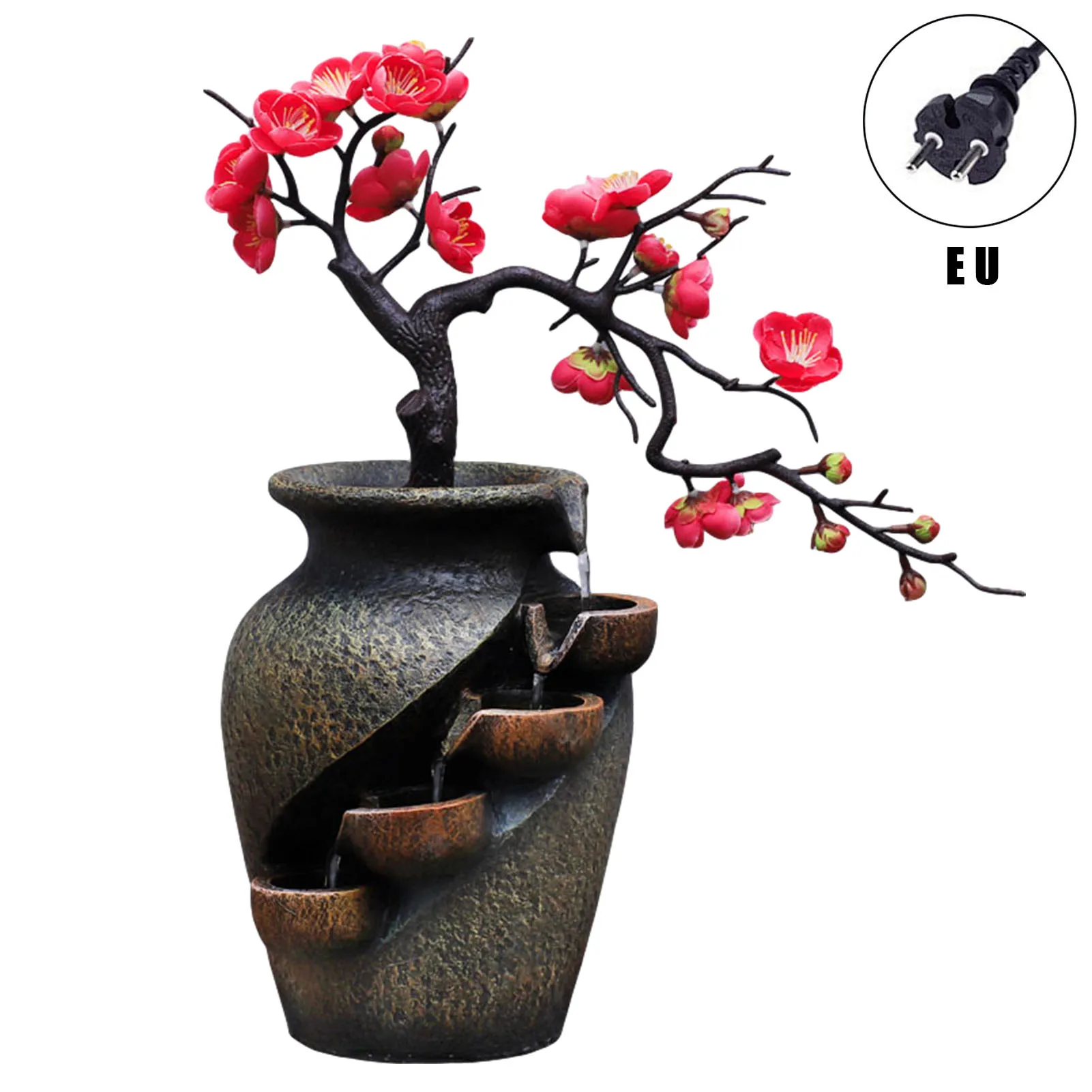 Настольный фонтан для плавной воды ландшафтное украшение дома и сада имитация